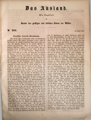 Das Ausland Donnerstag 24. August 1848