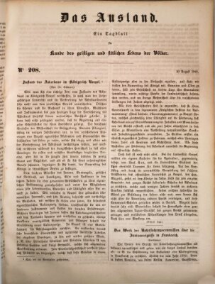 Das Ausland Mittwoch 30. August 1848