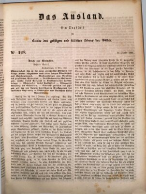 Das Ausland Montag 16. Oktober 1848