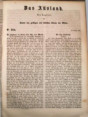 Das Ausland Montag 23. Oktober 1848