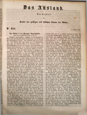 Das Ausland Dienstag 24. Oktober 1848