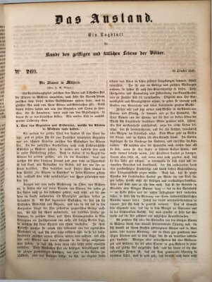 Das Ausland Montag 30. Oktober 1848