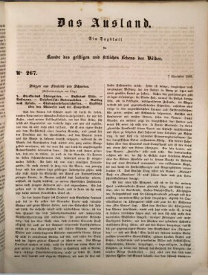 Das Ausland Dienstag 7. November 1848