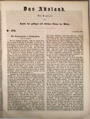 Das Ausland Montag 13. November 1848