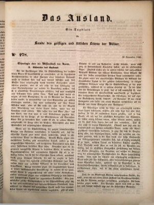 Das Ausland Montag 20. November 1848