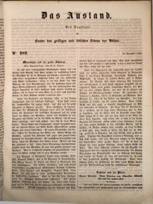 Das Ausland Freitag 24. November 1848