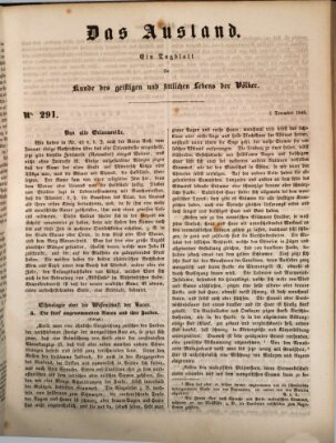 Das Ausland Dienstag 5. Dezember 1848