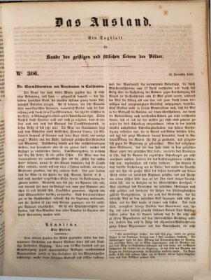 Das Ausland Freitag 22. Dezember 1848