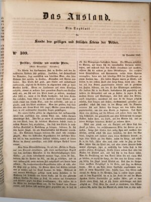 Das Ausland Dienstag 26. Dezember 1848