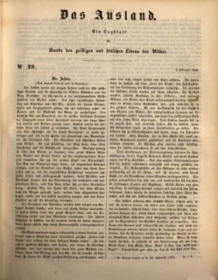 Das Ausland Freitag 2. Februar 1849