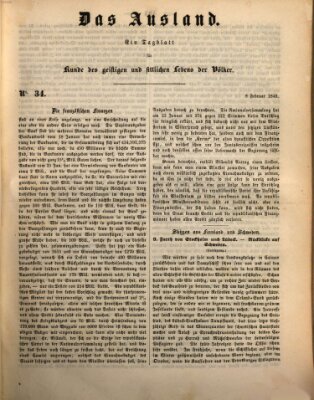 Das Ausland Donnerstag 8. Februar 1849