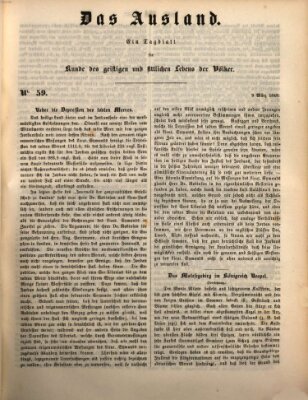 Das Ausland Freitag 9. März 1849