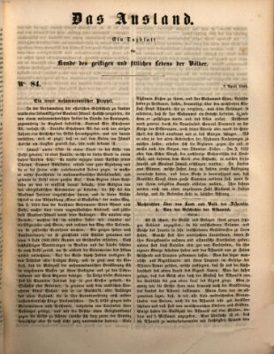 Das Ausland Samstag 7. April 1849