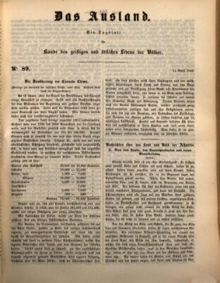 Das Ausland Freitag 13. April 1849