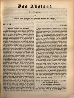 Das Ausland Samstag 12. Mai 1849