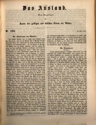 Das Ausland Donnerstag 24. Mai 1849