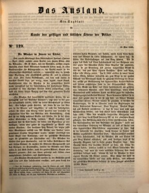 Das Ausland Mittwoch 30. Mai 1849