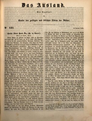 Das Ausland Montag 18. Juni 1849