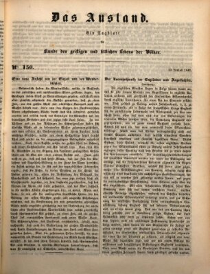 Das Ausland Samstag 23. Juni 1849