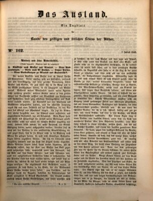 Das Ausland Samstag 7. Juli 1849