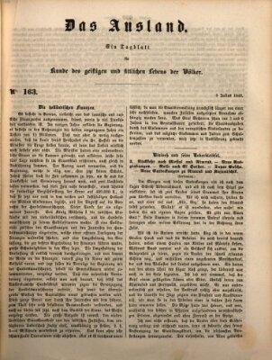 Das Ausland Montag 9. Juli 1849