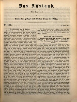 Das Ausland Freitag 13. Juli 1849