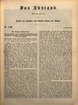 Das Ausland Dienstag 24. Juli 1849