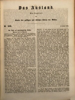 Das Ausland Dienstag 31. Juli 1849