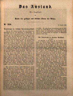 Das Ausland Donnerstag 25. Oktober 1849