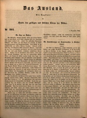 Das Ausland Samstag 3. November 1849