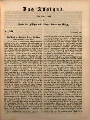 Das Ausland Dienstag 6. November 1849