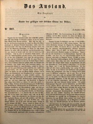 Das Ausland Freitag 30. November 1849