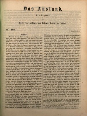 Das Ausland Samstag 1. Dezember 1849