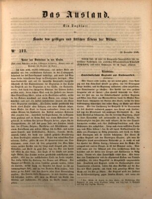 Das Ausland Freitag 28. Dezember 1849