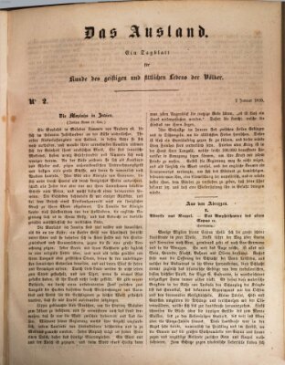 Das Ausland Mittwoch 2. Januar 1850