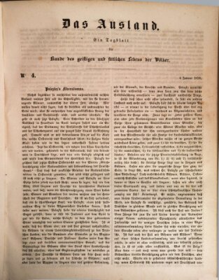 Das Ausland Freitag 4. Januar 1850