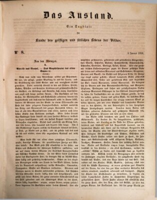 Das Ausland Mittwoch 9. Januar 1850