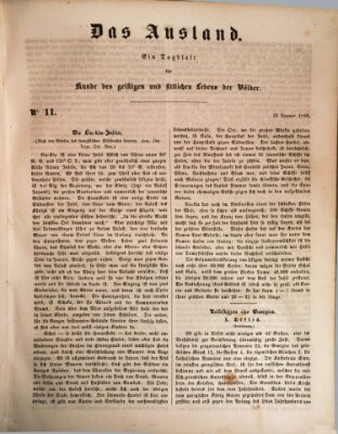 Das Ausland Samstag 12. Januar 1850