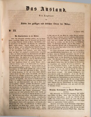 Das Ausland Dienstag 15. Januar 1850