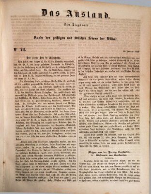 Das Ausland Montag 28. Januar 1850