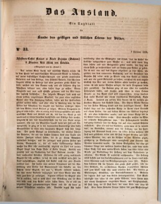 Das Ausland Donnerstag 7. Februar 1850