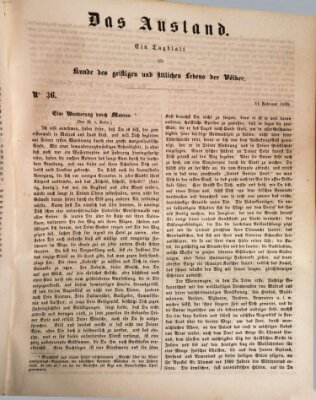 Das Ausland Montag 11. Februar 1850