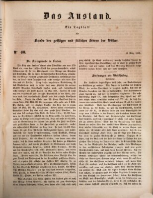 Das Ausland Montag 11. März 1850