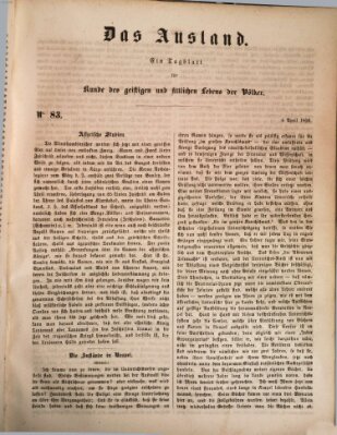 Das Ausland Samstag 6. April 1850