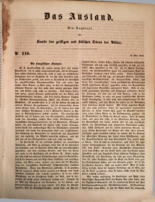 Das Ausland Mittwoch 15. Mai 1850