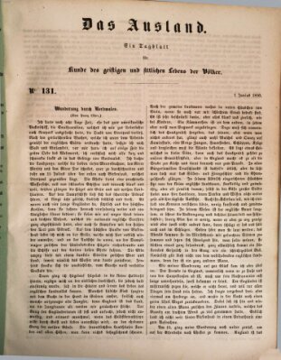 Das Ausland Samstag 1. Juni 1850