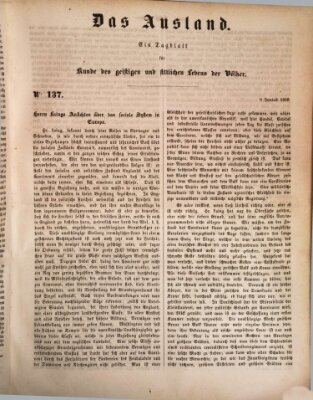 Das Ausland Samstag 8. Juni 1850