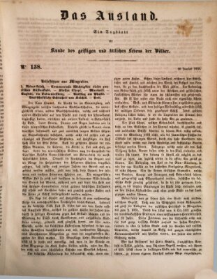 Das Ausland Montag 10. Juni 1850