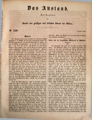 Das Ausland Donnerstag 4. Juli 1850