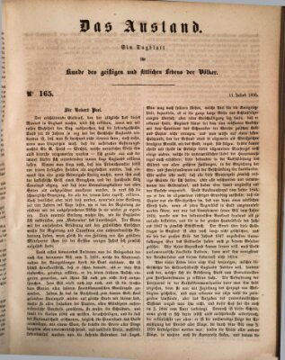 Das Ausland Donnerstag 11. Juli 1850